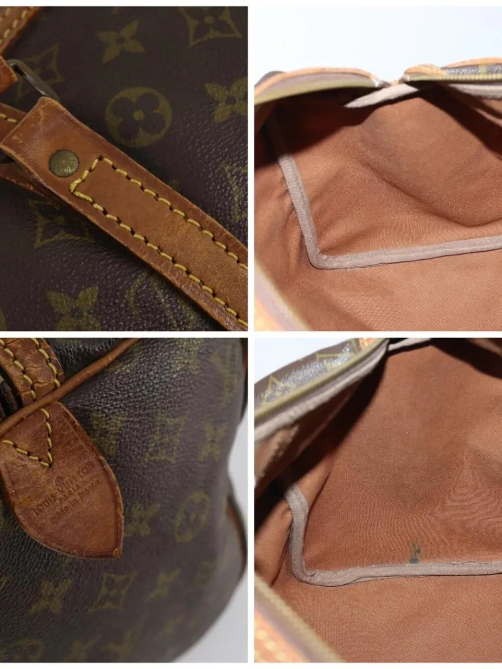 LOUIS VUITTON Monogram Sac Souple 35 Boston Bag M41626 LV Auth hk3035